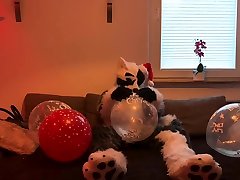 festive balloon bursting