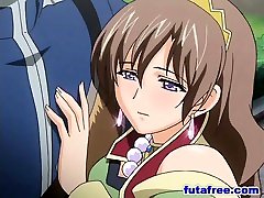 Futanari fucking with a busty hentai babe