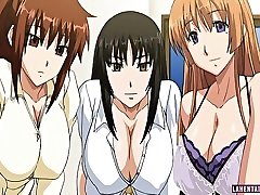 Three huge titted mom chain fuck babes gets fucked by guy