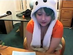 Chubby Emo Teen on Skype!