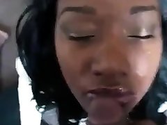 Ebony very hot amature facial compilation