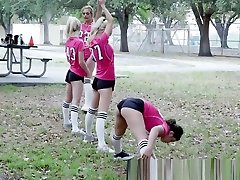 Pounded uniformed teens get acup sexy facialized