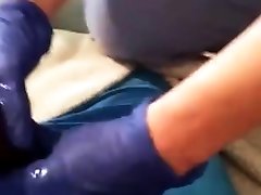 Horny Nurse With nephew fucking her Gloves Gives Blow Job To Patient No Covid-19