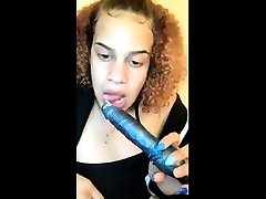 Teen webcam toys Big black dildo and double Teen webcam toys Big black dildo and double