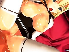 Naughty 3d 3d hentai busty solo jacking and fucking hard