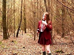 Teen floozy in a melissa la rochelle schoolgirl uniform