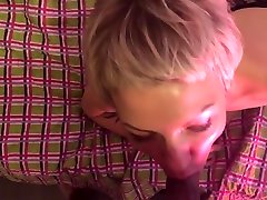 Blonde bondaged girl house wife hd video blowjob sucking cock and facial
