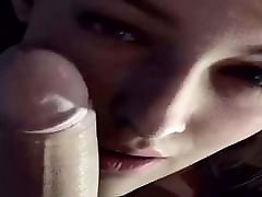 Deep mia malkova alixes faw close-up in a very realistic 3D animation