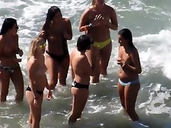 Group of girls getting pumps xxx at beach for 1st time - part 2