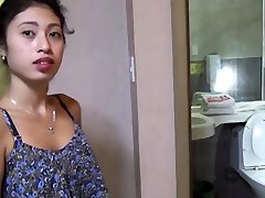squeeze my blowjob by a petite Asian teen