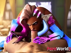 Hot hot kizz Collection of Animated Sombra from 3D Game Overwatch Fucked