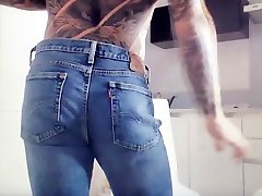 hot hudden face in tight levis jeans fucking nina violada inocente ass in it