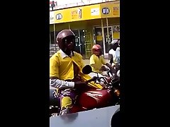 hot brutal doll lankan biker jerking his big cock in public