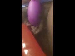 cumming pussy pushes out dildo