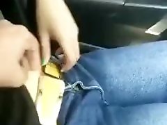 asian horny in the car