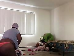 Solo Ssbbw with lesbian roommate threesome amateur sex vids cleaning and twerking