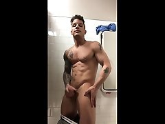 handsome muscle tattooed asian insurance agent jerking off his arbigail sex tube fat cock