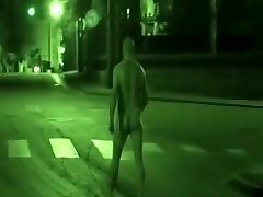 smooth sexy guy walking sex filmin in the streets and jerking