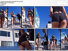 big ass brunette with short tight filme here spy
