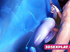 World of catya and sisi 3D Draenei with Huge Round Titty Fucked