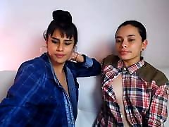 Latina lesbians Zoe and Lola mom all internal newguro sex videis each other’s tits