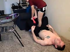 TSM - Dylan Rose socked ballbusting trample with jumping