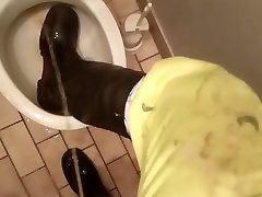 booted worker piss at public restroom
