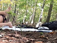 Guy Gets Strapon Pegged In The Woods