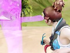 Futanari Beach Sex with Sombra