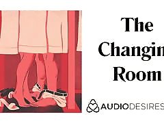 The Changing Room tattoo brunette beautiful in Public Erotic Audio Story, Sexy AS