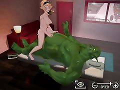 Sexy blonde german onliner hentai massaged by Shrek