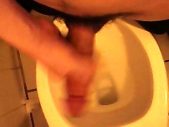 jerking Big Dick in public bathroom