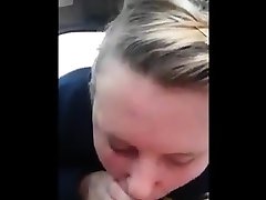 Blonde college girl gives head in the car with big ass vollyball ending