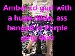 ambercdgurl purple skirt huge clit rubing porn dildo sexy panties