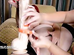 Two busty jordy tailor anal lesbians with an extreme dildo