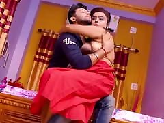 Red Saree Bhabhi Has Hardcore fuck his doughter With Boss while husband is not at hom