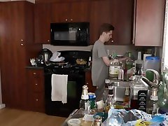 Sex in the kitchen with Helix Studios stars Brian and Riley