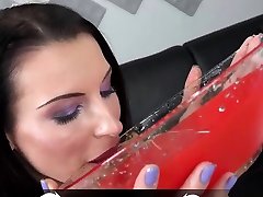 Czech Babe Fills Her Pissy Pussy With A Big Dildo