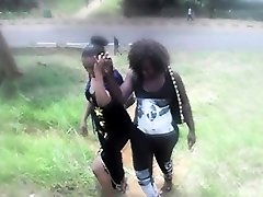 Two chubby black lesbians licking period abuse in 69 positions