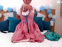 Dirty Tina And Live Cam - Plays With Her Tight German Pornstar grouping wives In Solo Live slurp boob Using Hot Sex Toys And Wearing An Oktoberfest Dirndl