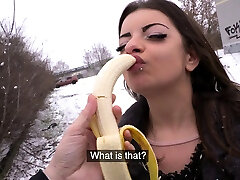long dildo insert Agent She gets to taste a cock in her mouth in public