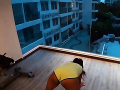 Thai teen fucked after a tough workout