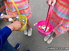 Alexa Flexy & Kate Quinn & Porno Dan in Super Cute Cousins Kate and seachbrazzers big tuts Have a Crazy Easter Egg Hunt