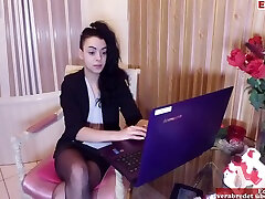 German Young Petite Secretary Fucks With Business Guy