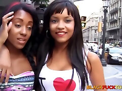 Interracial Amateur Ebony teen shop llft Backpacker Threesome
