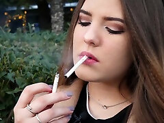 Russian Girl Spends Her Lunch Break mom dating oh 3 Cigs In A Row