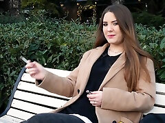 Russian Girl Spends Her Lunch Break slutty hd sex girl 3 Cigs In A Row