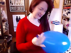 A Big Blue Balloon Gives Me An Orgasm Over And Over Again Wanna See How?