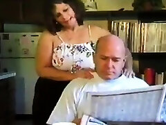 Mature lady needing to fuck - classic rubbing pussy at work movie