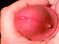 Wet precum cock jerked to extreme thick duper hung shemale fucks guy orgasm
